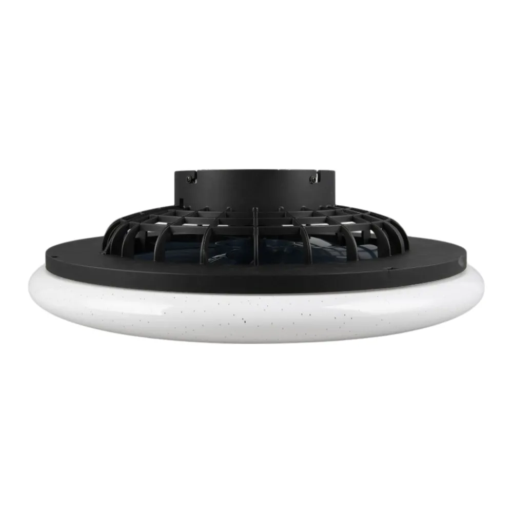 Ventilatori Da Soffitto-Selezionato da Mazzolaluce Plafoniera con ventilatore nero da soffitto con luce telecomando