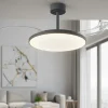 Ventilatori Da Soffitto-Selezionato da Mazzolaluce Plafoniera con ventilatore pale richiudibili nero 20mq led cct con telecomando