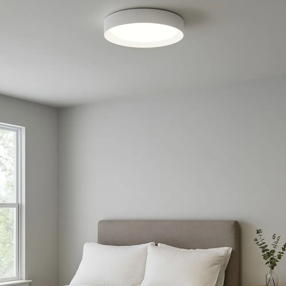 Plafoniere Moderne-Linea Light Plafoniera crew-2 led 17w 3000k bianca