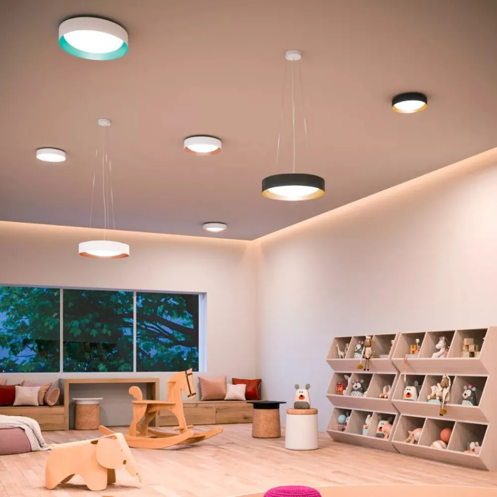 Plafoniere Moderne-Linea Light Plafoniera crew-2 led 17w 3000k bianca