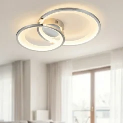 Plafoniere Moderne-Selezionato da Mazzolaluce Plafoniera cromo lucido design moderna led 29w 3000k dimmerabile