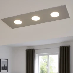 Plafoniere Moderne-Top Light Plafoniera cucina moderna rettangolare grigio toplight