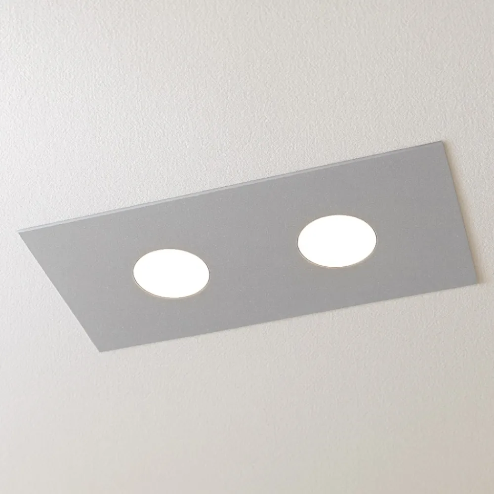 Plafoniere Moderne-Top Light Plafoniera cucina moderna rettangolare grigio