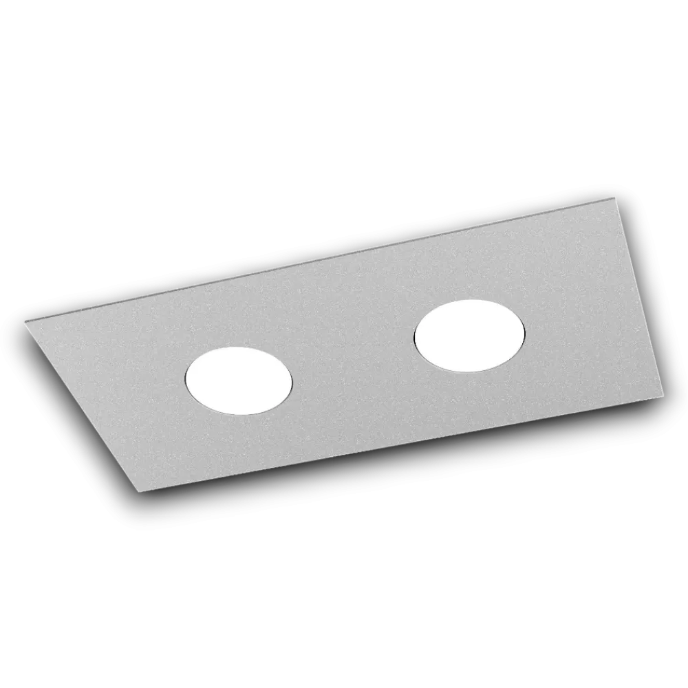 Plafoniere Moderne-Top Light Plafoniera cucina moderna rettangolare grigio