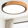Plafoniere Moderne-Selezionato da Mazzolaluce Plafoniera cucina nera legno rotonda led 20w 3000k dimmerabile
