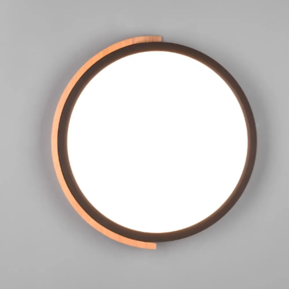 Plafoniere Moderne-Selezionato da Mazzolaluce Plafoniera cucina nera legno rotonda led 20w 3000k dimmerabile