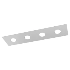 Plafoniere Moderne-Top Light Plafoniera cucina rettangolare grigio moderna toplight