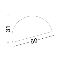 Plafoniere Moderne-Selezionato da Mazzolaluce Plafoniera cupola bianca 50 cm inclinata moderna per soggiorno