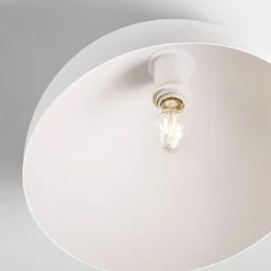 Plafoniere Moderne-Selezionato da Mazzolaluce Plafoniera cupola 40 cm bianca inclinata per cucina moderna
