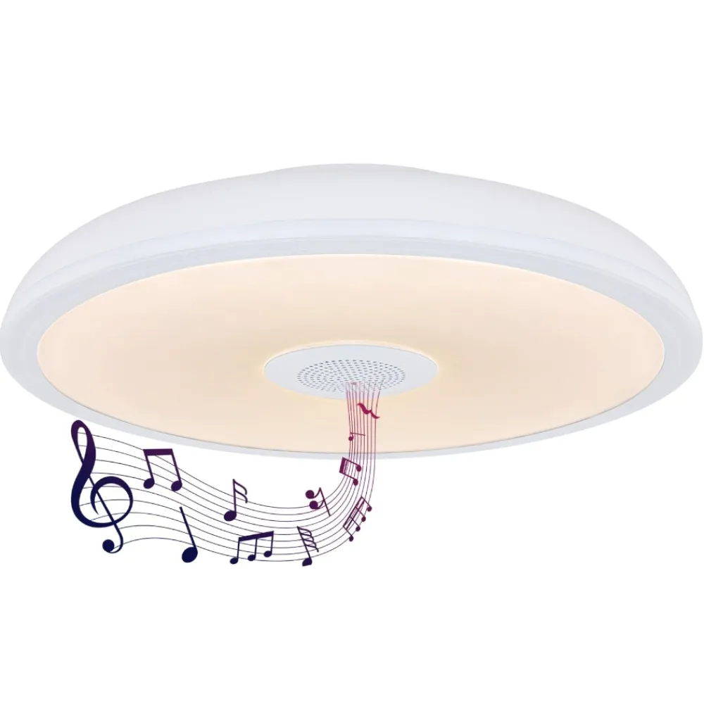 Plafoniere Bagno-Selezionato da Mazzolaluce Plafoniera da bagno bluetooth ip44 rgb con telecomando