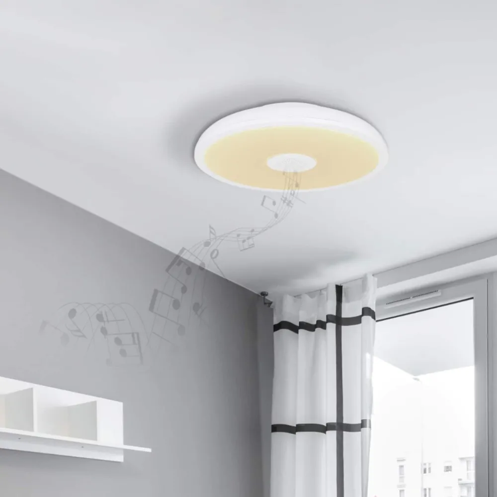 Plafoniere Bagno-Selezionato da Mazzolaluce Plafoniera da bagno bluetooth ip44 rgb con telecomando