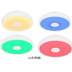 Plafoniere Bagno-Selezionato da Mazzolaluce Plafoniera da bagno bluetooth ip44 rgb con telecomando