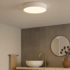 Plafoniere Bagno-Selezionato da Mazzolaluce Plafoniera da bagno 32cm bianca rotonda