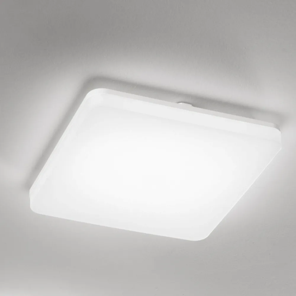 Plafoniere Bagno-IsyLuce Plafoniera da bagno quadrata bianca moderna led cct