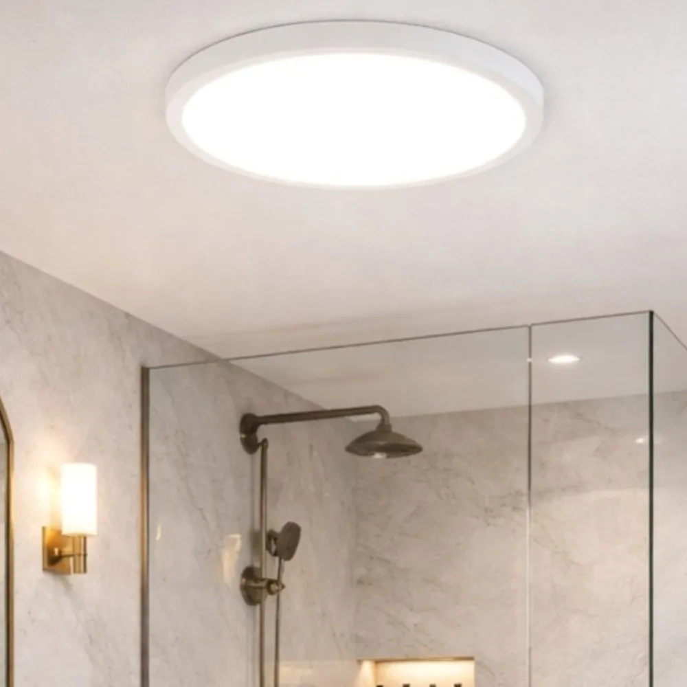 Plafoniere Bagno-Selezionato da Mazzolaluce Plafoniera da bagno rotonda bianca led 15w 3000k ip44