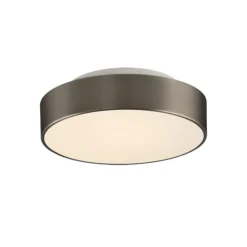 Plafoniere Bagno-Selezionato da Mazzolaluce Plafoniera da bagno rotonda 26cm grigio nichel