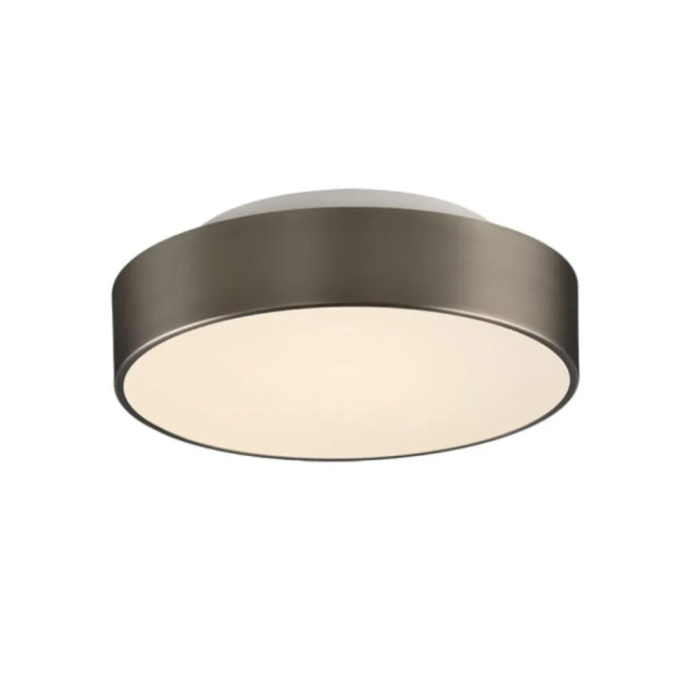 Plafoniere Bagno-Selezionato da Mazzolaluce Plafoniera da bagno rotonda 26cm grigio nichel
