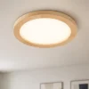 Plafoniere Bagno-Selezionato da Mazzolaluce Plafoniera da bagno scandinava di legno led 24w cct ip54