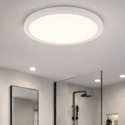 Plafoniere Bagno-Selezionato da Mazzolaluce Plafoniera da bagno tonda bianca led10w 3000k dimmerabile