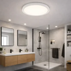 Plafoniere Bagno-Selezionato da Mazzolaluce Plafoniera da bagno tonda bianca led10w 3000k dimmerabile
