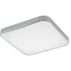 Plafoniere Bagno-Eglo Plafoniera da bagno 16w 3000k quadrata cromo manilva