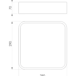 Plafoniere Bagno-Eglo Plafoniera da bagno 16w 3000k quadrata cromo manilva