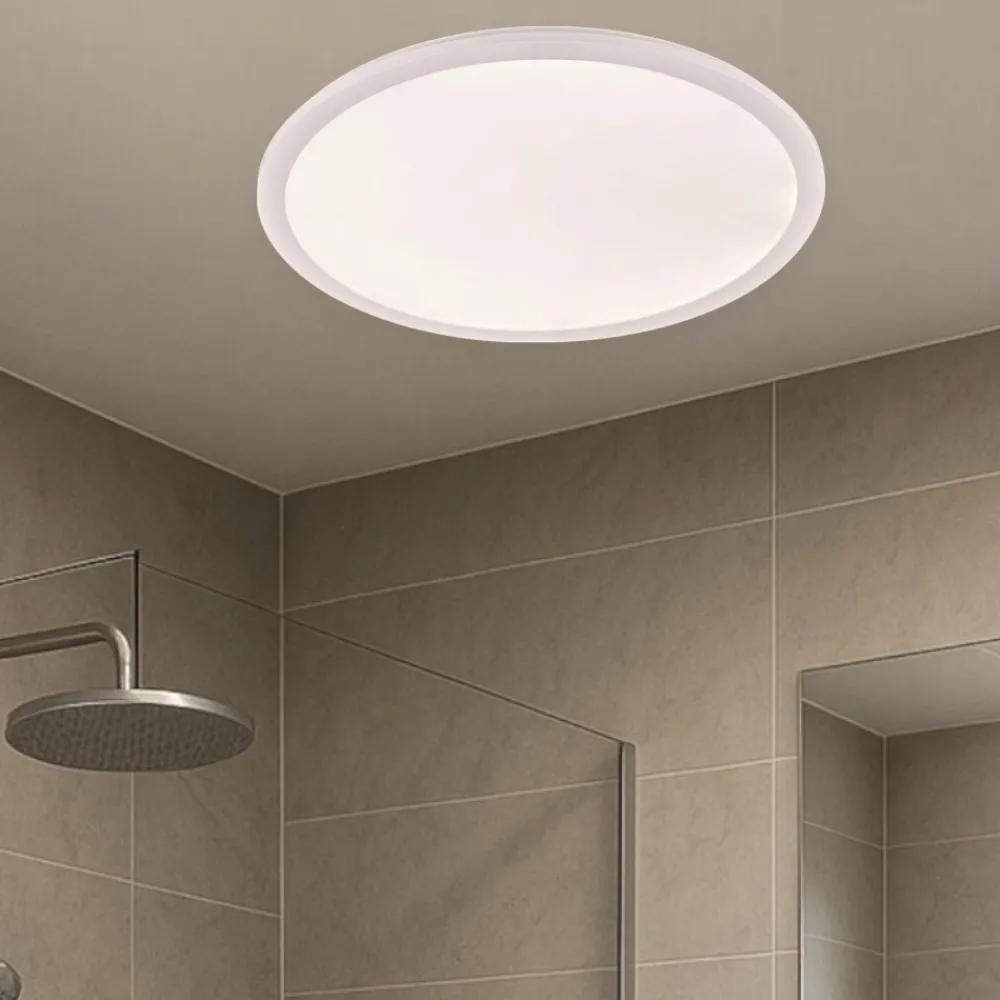 Plafoniere Bagno-Selezionato da Mazzolaluce Plafoniera da bagno 24w 3000k rotonda bianca dimmerabile ip44
