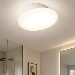 Plafoniere Bagno-Stilnovo Plafoniera da bagno 5w 3000k vetro bianco ip44 dynamic