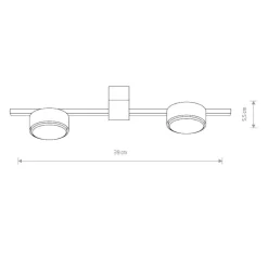 Plafoniere Moderne-Selezionato da Mazzolaluce Plafoniera da cucina bianca 2 luci moderna