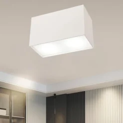 Plafoniere Moderne-Selezionato da Mazzolaluce Plafoniera da cucina bianca rettangolare fp