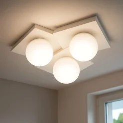 Plafoniere Moderne-Sforzin Illuminazione Plafoniera da cucina cicladi sforzin bianca moderna