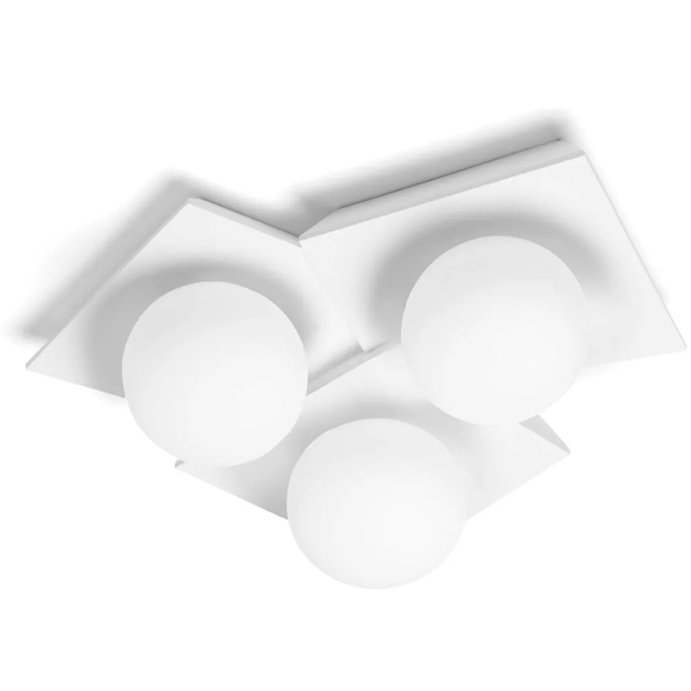 Plafoniere Moderne-Sforzin Illuminazione Plafoniera da cucina cicladi sforzin bianca moderna