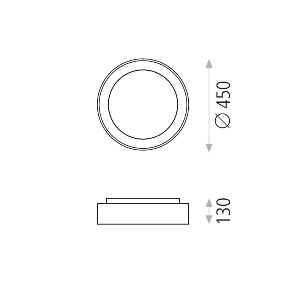 Plafoniere Moderne-Selezionato da Mazzolaluce Plafoniera da cucina 45cm circolare led 27w 3200k
