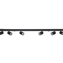 Plafoniere Moderne-Selezionato da Mazzolaluce Plafoniera da cucina 119cm led con 6 faretti neri