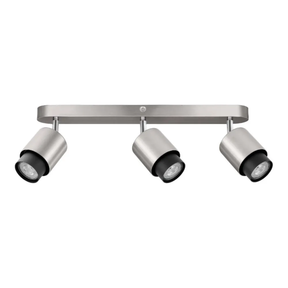 Plafoniere Moderne-Selezionato da Mazzolaluce Plafoniera da cucina con faretti orientabili grigio nickel