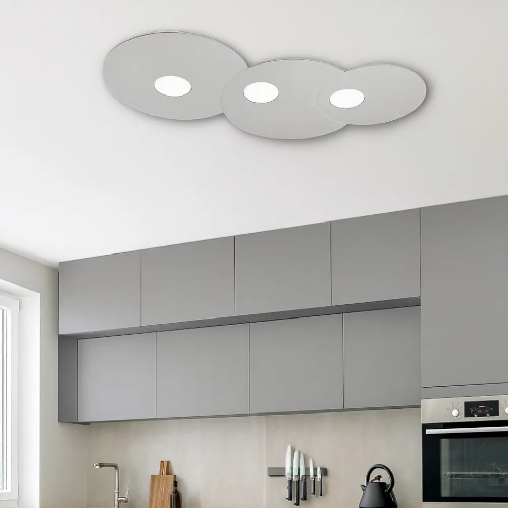 Plafoniere Moderne-Top Light Plafoniera da cucina design moderna grigio toplight cloud