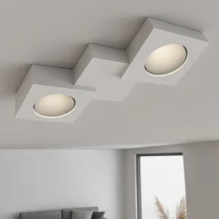Plafoniere Moderne-Selezionato da Mazzolaluce Plafoniera da cucina in gesso con forma trapezoidale