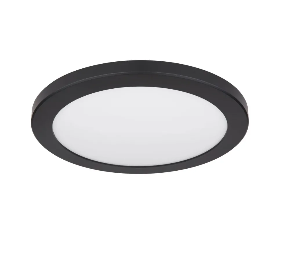 Plafoniere Moderne-Selezionato da Mazzolaluce Plafoniera da cucina led tricolor rotonda nera