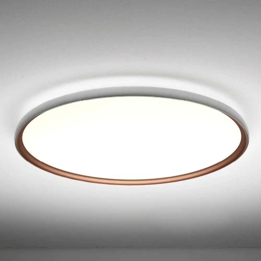 Plafoniere Moderne-Vivida International Plafoniera da cucina led 84w 3000k 4000k rotonda argento rame vivida atena