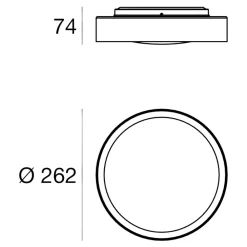 Plafoniere Moderne-Linea Light Plafoniera da cucina crew 2 led 12w 3000k