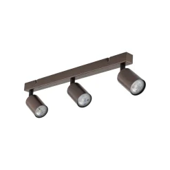 Plafoniere Moderne-Selezionato da Mazzolaluce Plafoniera da cucina marrone con 3 luci orientabili