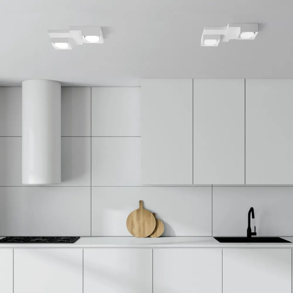 Plafoniere Moderne-Sforzin Illuminazione Plafoniera da cucina moderna in gesso sforzin sibari