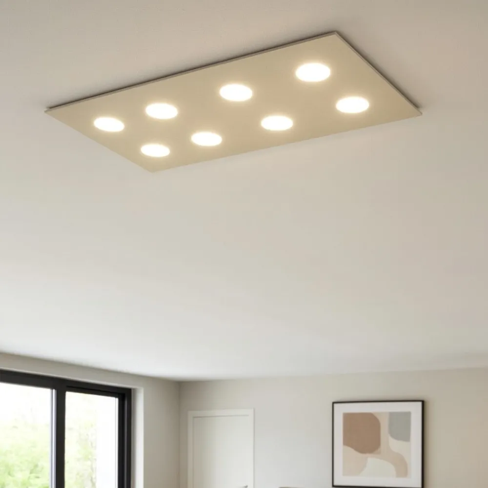 Plafoniere Moderne-Top Light Plafoniera da cucina moderna rettangolare sabbia