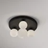 Plafoniere Moderne-Selezionato da Mazzolaluce Plafoniera da cucina moderna nera sfere bianche