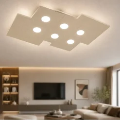 Plafoniere Moderne-Top Light Plafoniera da cucina moderna design sabbia toplight plate