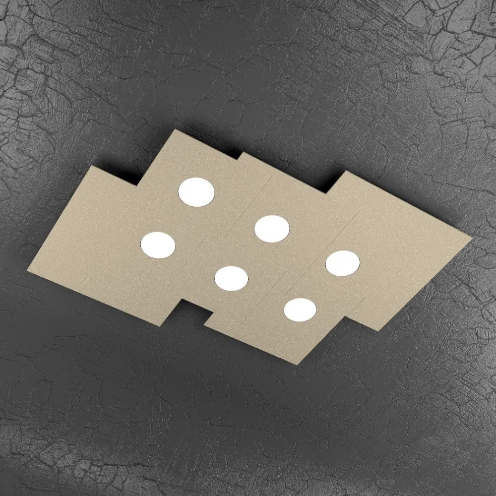 Plafoniere Moderne-Top Light Plafoniera da cucina moderna design sabbia toplight plate