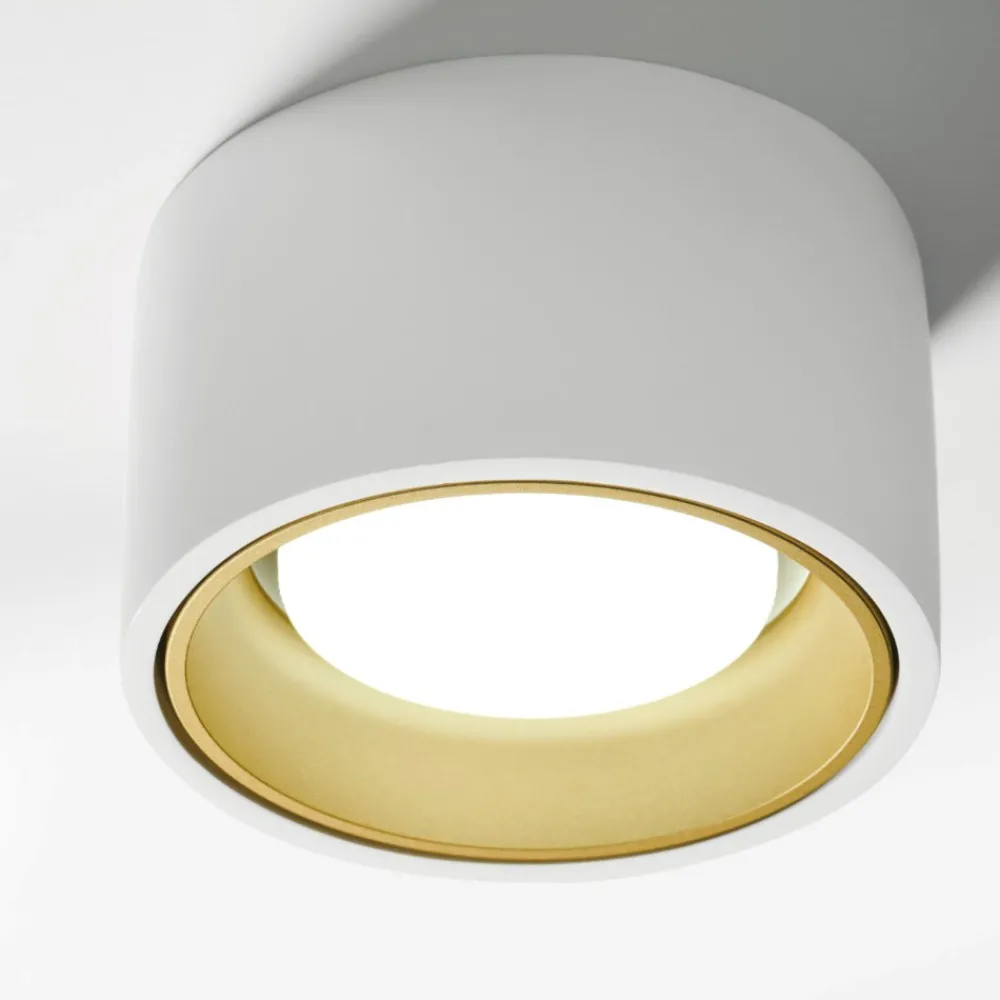 Plafoniere Moderne-Sforzin Illuminazione Plafoniera da cucina nasso sforzin bianca oro