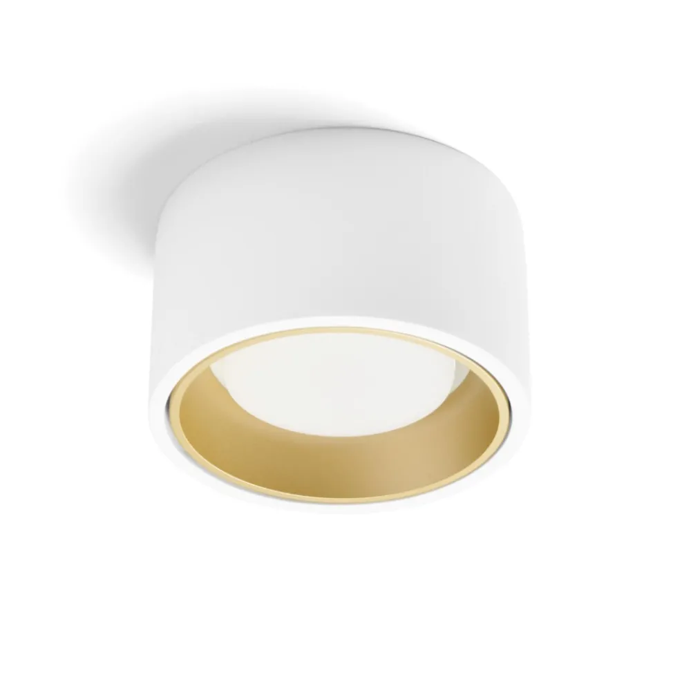 Plafoniere Moderne-Sforzin Illuminazione Plafoniera da cucina nasso sforzin bianca oro