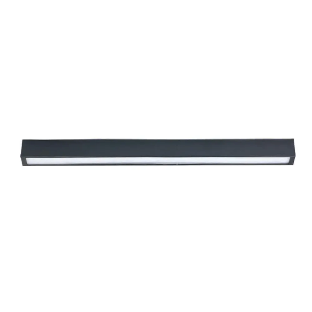Plafoniere Moderne-Selezionato da Mazzolaluce Plafoniera da cucina nera 92cm led t8 16w 3000k