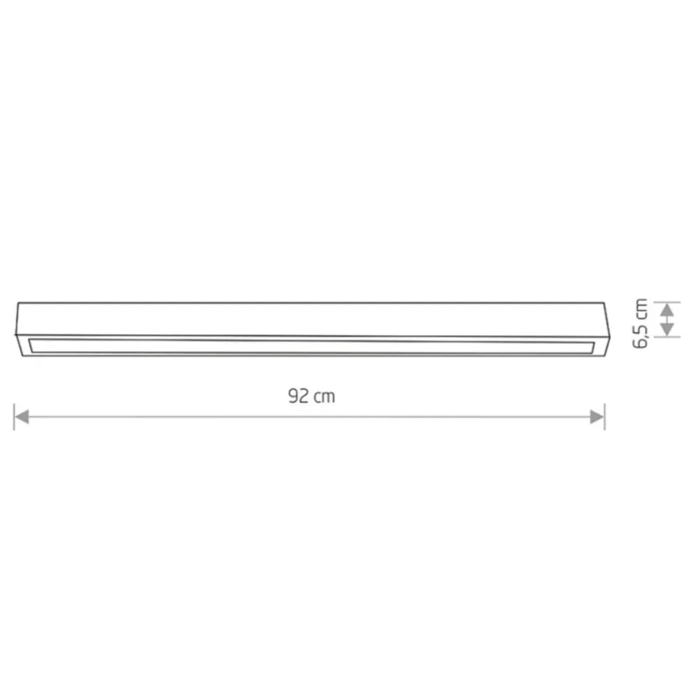 Plafoniere Moderne-Selezionato da Mazzolaluce Plafoniera da cucina nera 92cm led t8 16w 3000k